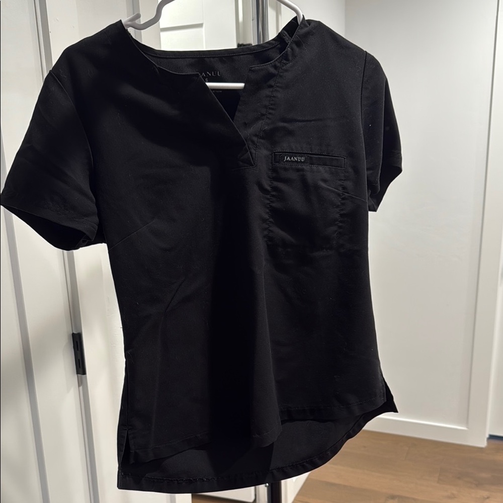 Jaanuu Women's Black Scrub Top